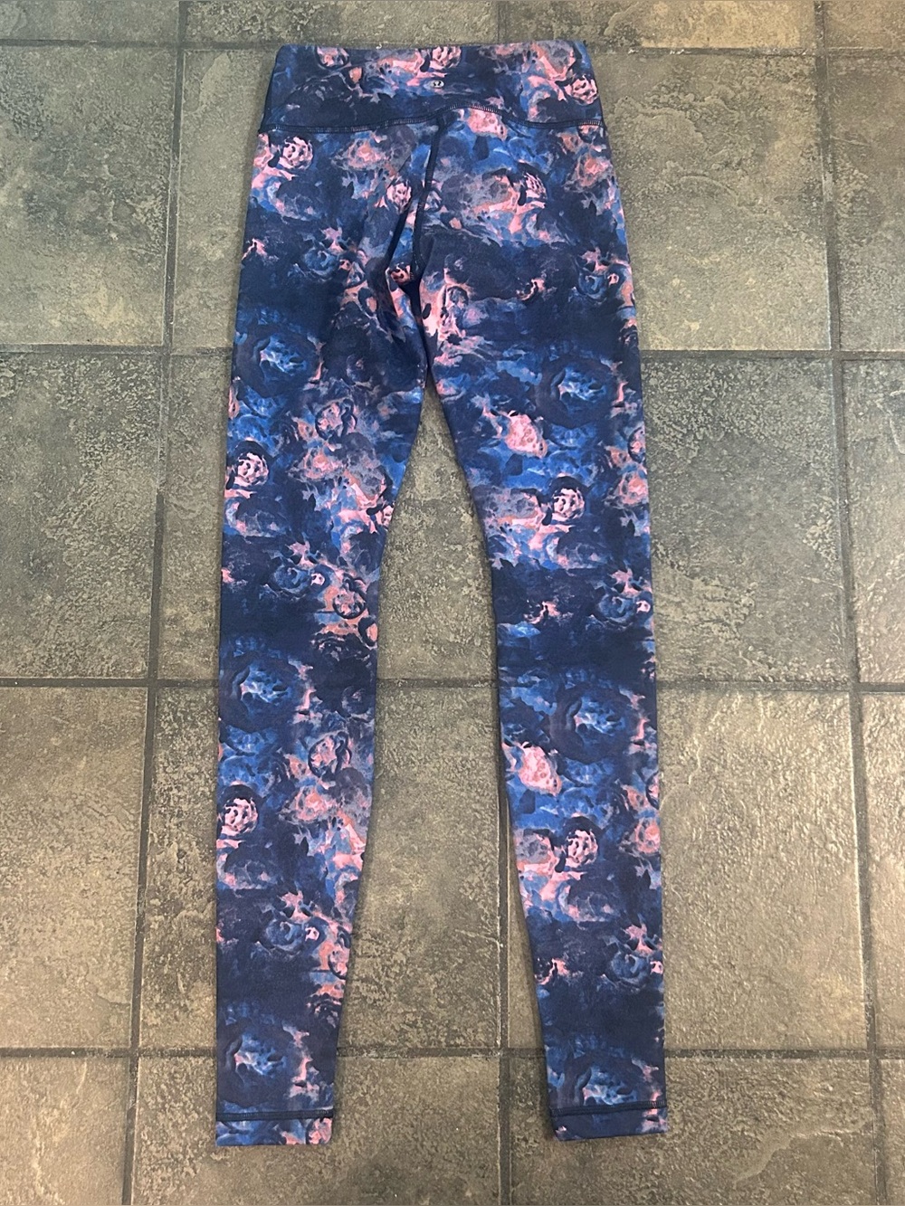 LULULEMON Energy Leggings W/ bra Moody Mirage Bark Berry Size 4 - Picture 6 of 9